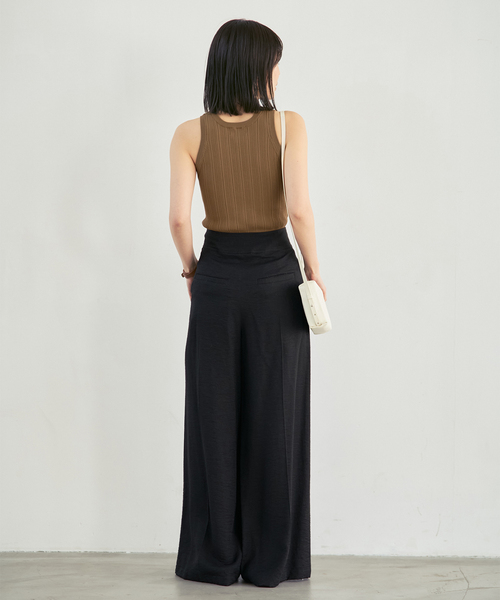ADAWAS(アダワズ)の「《NOBLE別注》【洗える】ADAWAS/アダワズ RANDOM RIB TANK TOP(タンクトップ・レディース・ブラック/モカ・FREE)」の14枚目の写真