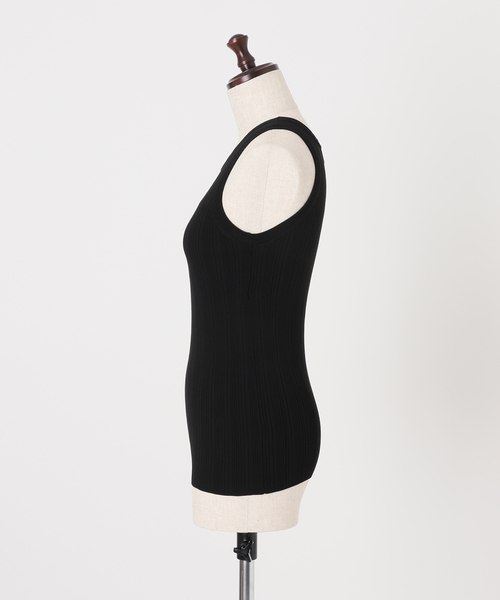 ADAWAS(アダワズ)の「《NOBLE別注》【洗える】ADAWAS/アダワズ RANDOM RIB TANK TOP(タンクトップ・レディース・ブラック/モカ・FREE)」の16枚目の写真