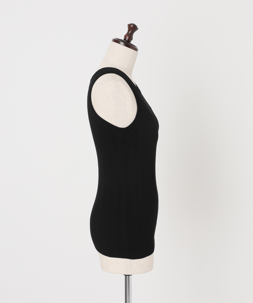 ADAWAS(アダワズ)の「《NOBLE別注》【洗える】ADAWAS/アダワズ RANDOM RIB TANK TOP(タンクトップ・レディース・ブラック/モカ・FREE)」の18枚目の写真