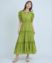 【美品】And Couture ワンピース　カーキ　M AND COUTURE｜アンドクチュール（レディース）のワンピース（グリーン
