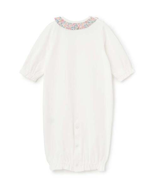 sense of wonder(センスオブワンダー)の「リバティウサクマアップリケ2WAYオール(ロンパース・キッズ・ホワイト系/ピンク・50-70cm)」の3枚目の写真