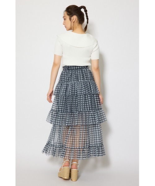 rienda（リエンダ）の「BIGカラーニットトップス春服 夏服 サマーニット（ニット/セーター・レディース・ホワイト/ブラウン/ブラック/ライトピンク・FREE）」の13枚目の写真