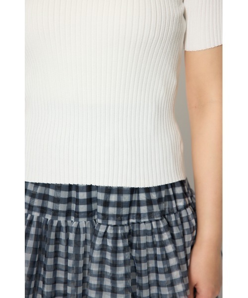 rienda（リエンダ）の「BIGカラーニットトップス春服 夏服 サマーニット（ニット/セーター・レディース・ホワイト/ブラウン/ブラック/ライトピンク・FREE）」の21枚目の写真