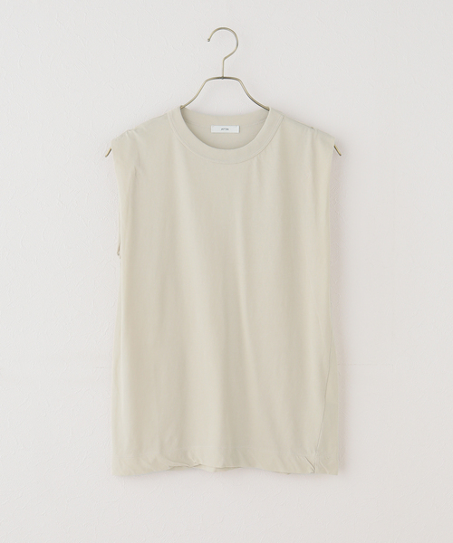 Spick & Span(スピックアンドスパン)の「《新色有り / 追加》ATON/エイトン FRESCA SINGLE JERSEY TANK TOP(タンクトップ・レディース・ホワイト/イエロー/ベージュ/スカイブルー・38)」の13枚目の写真