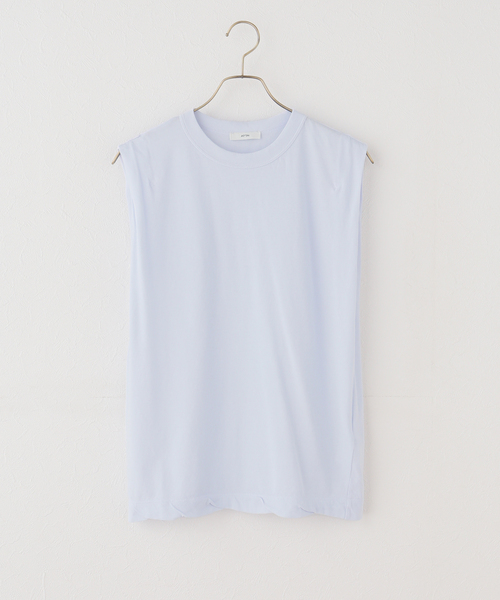 Spick & Span(スピックアンドスパン)の「《新色有り / 追加》ATON/エイトン FRESCA SINGLE JERSEY TANK TOP(タンクトップ・レディース・ホワイト/イエロー/ベージュ/スカイブルー・38)」の11枚目の写真