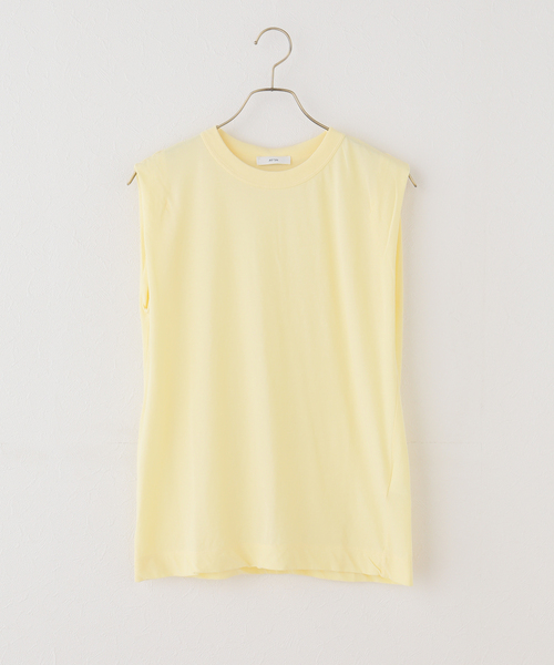 Spick & Span(スピックアンドスパン)の「《新色有り / 追加》ATON/エイトン FRESCA SINGLE JERSEY TANK TOP(タンクトップ・レディース・ホワイト/イエロー/ベージュ/スカイブルー・38)」の9枚目の写真