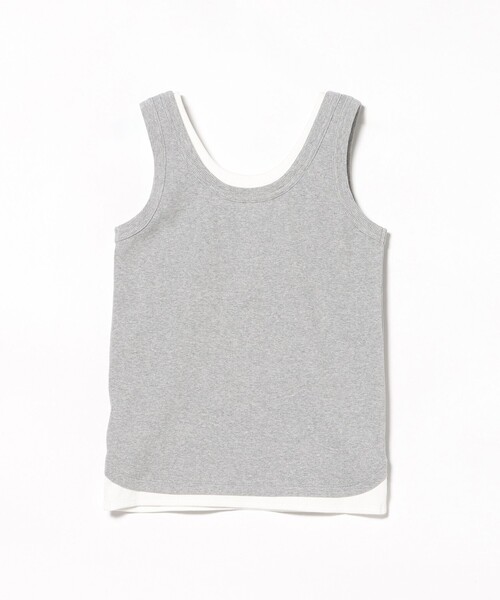 BEAMS HEART(ビームスハート)の「レイヤード風 ヘンリーネック タンクトップ(Tシャツ/カットソー・レディース・ダークブラウン/ライトグレー/ブラック・FREE)」の11枚目の写真