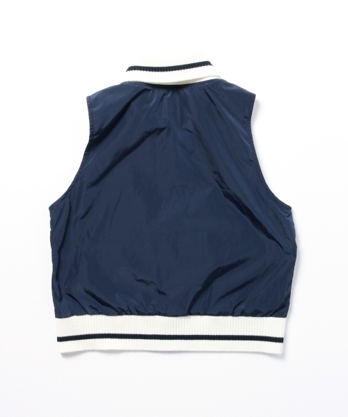美品　BEAMS BOY スタンドカラーダウンベスト　パープル　ダブルジップ BEAMS HEART（ビームス ハート）【EXCLUSIVE】PENNEY'S / FOX