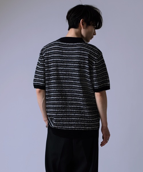 improves（インプローブス）の「ジャガード ボーダー ポロシャツ（ポロシャツ・メンズ・グレー/ブラック・LARGE/MEDIUM）」の5枚目の写真