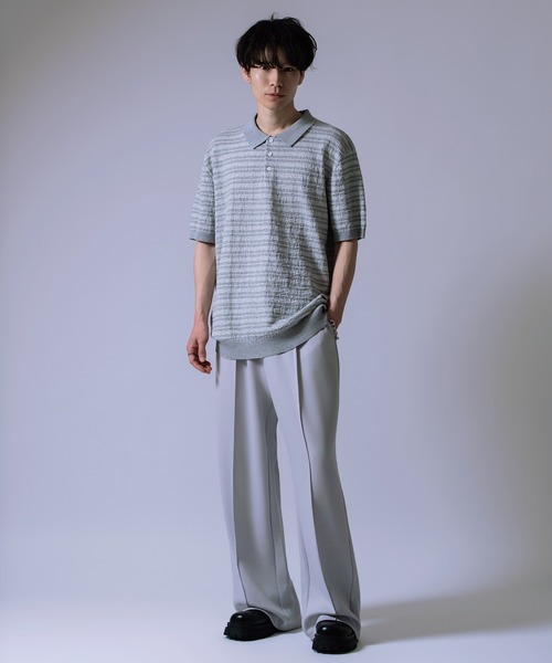 improves（インプローブス）の「ジャガード ボーダー ポロシャツ（ポロシャツ・メンズ・グレー/ブラック・LARGE/MEDIUM）」の10枚目の写真