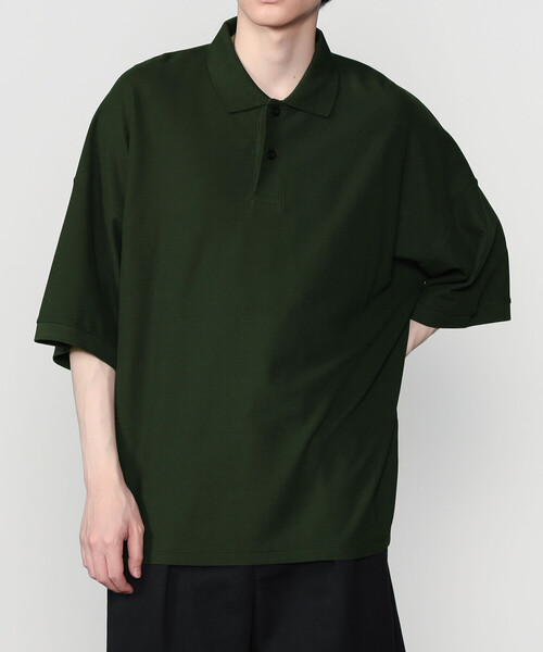 handvaerk（ハンドバーク）の「handvaerk | コットンピケ ビッグポロシャツ MEN（ポロシャツ・メンズ・ライトグレー/チャコール/グリーン系その他・M/L）」の21枚目の写真