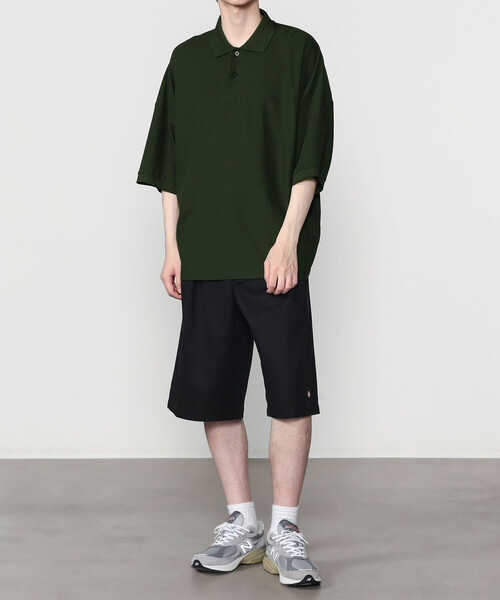 handvaerk（ハンドバーク）の「handvaerk | コットンピケ ビッグポロシャツ MEN（ポロシャツ・メンズ・ライトグレー/チャコール/グリーン系その他・M/L）」の22枚目の写真