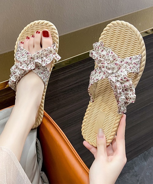 Miniministore（ミニミニストア）の「ビーチサンダル スリッパサンダル 夏海（サンダル・レディース・ブラック/ミント/アイボリー・S/M/L）」の2枚目の写真