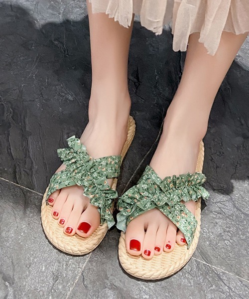 Miniministore（ミニミニストア）の「ビーチサンダル スリッパサンダル 夏海（サンダル・レディース・ブラック/ミント/アイボリー・S/M/L）」の20枚目の写真