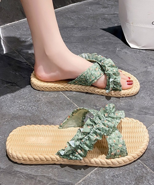 Miniministore（ミニミニストア）の「ビーチサンダル スリッパサンダル 夏海（サンダル・レディース・ブラック/ミント/アイボリー・S/M/L）」の21枚目の写真