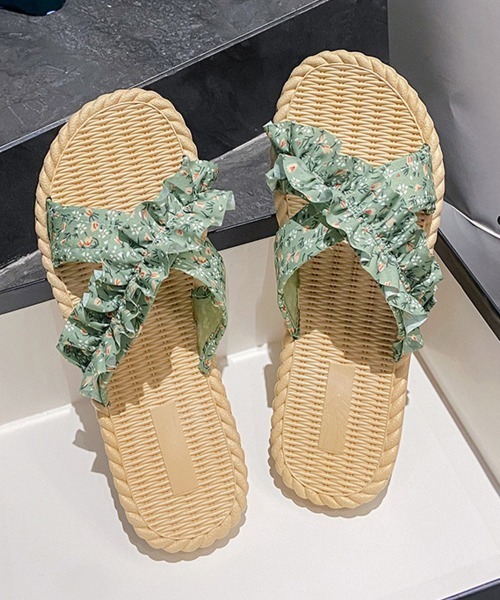 Miniministore（ミニミニストア）の「ビーチサンダル スリッパサンダル 夏海（サンダル・レディース・ブラック/ミント/アイボリー・S/M/L）」の14枚目の写真