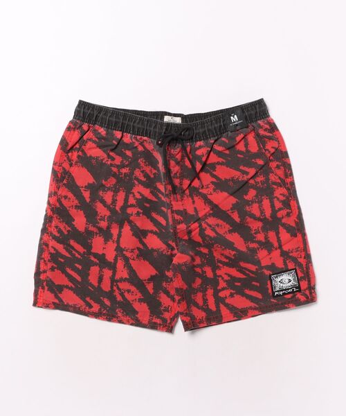 rip curl(リップカール)の「【RIPCURL(リップカール)】メンズボードショーツ/水陸両用 ウエストゴム バギーショーツ サーフトランクス リサイクル素材 メッシュポケット アブストラクト柄 速乾 春夏(水着・メンズ・ブラック/レッド系その他・SMALL/MEDIUM/LARGE)」の5枚目の写真