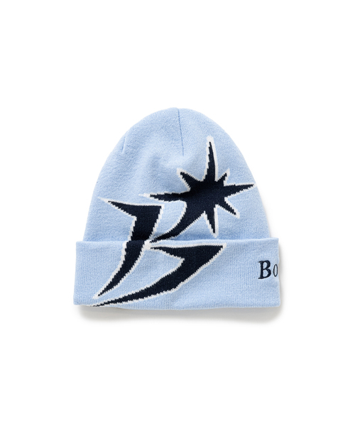 BOTT（ボット）の「BoTT / ボット BIG B LOGO BEANIE（ニットキャップ/ビーニー・メンズ・ブルー系その他/カーキ/ブラック・FREE）」の9枚目の写真