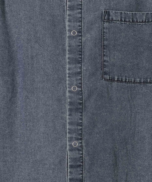 LAKOLE（ラコレ）の「リングドットデニム半袖シャツ / 662028（シャツ/ブラウス・メンズ・ブラック/ブルー・MEDIUM/LARGE）」の20枚目の写真