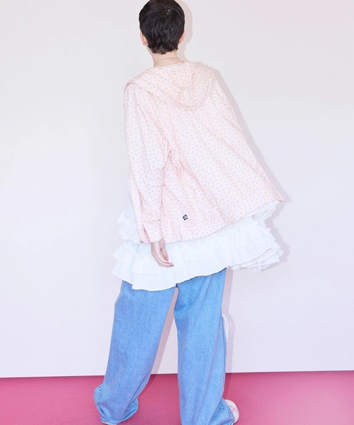 Little sunny bite(リトルサニーバイト)の「littlesunnybite/リトルサニーバイト/floral light hoodie(パーカー・レディース・ホワイト/ピンク/その他18・M/S)」の10枚目の写真