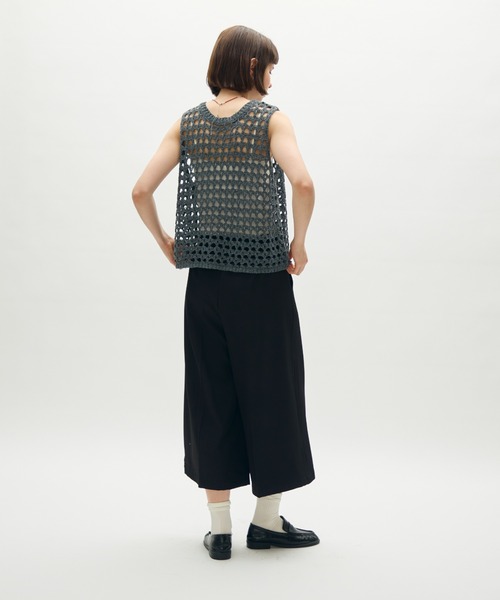full/fill.(フルフィル)の「mesh slab knit vest / メッシュスラブニットベスト(ベスト・レディース・グレー/アイボリー・FREE)」の11枚目の写真