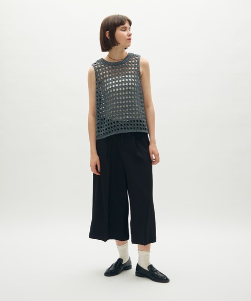 full/fill.(フルフィル)の「mesh slab knit vest / メッシュスラブニットベスト(ベスト・レディース・グレー/アイボリー・FREE)」の9枚目の写真