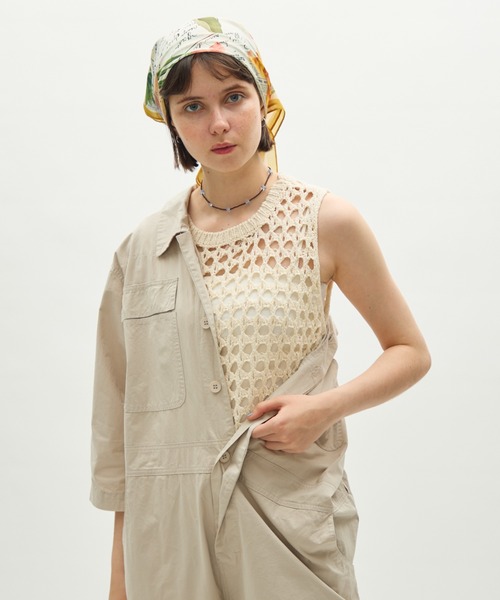 full/fill.(フルフィル)の「mesh slab knit vest / メッシュスラブニットベスト(ベスト・レディース・グレー/アイボリー・FREE)」の13枚目の写真