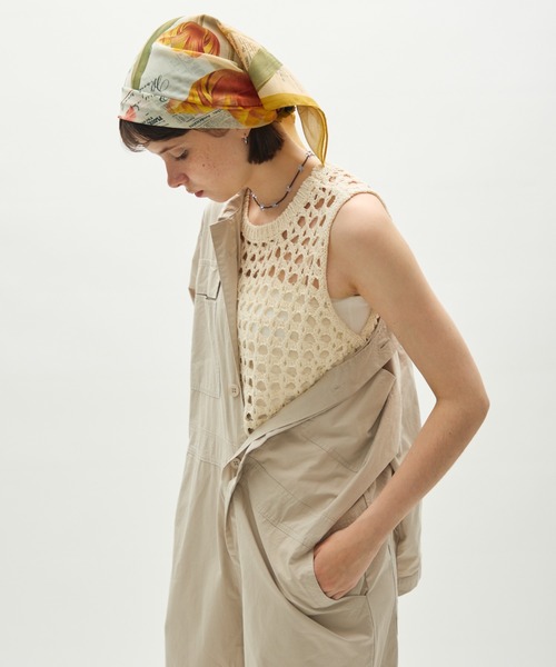 full/fill.(フルフィル)の「mesh slab knit vest / メッシュスラブニットベスト(ベスト・レディース・グレー/アイボリー・FREE)」の14枚目の写真