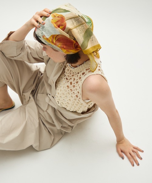 full/fill.(フルフィル)の「mesh slab knit vest / メッシュスラブニットベスト(ベスト・レディース・グレー/アイボリー・FREE)」の15枚目の写真