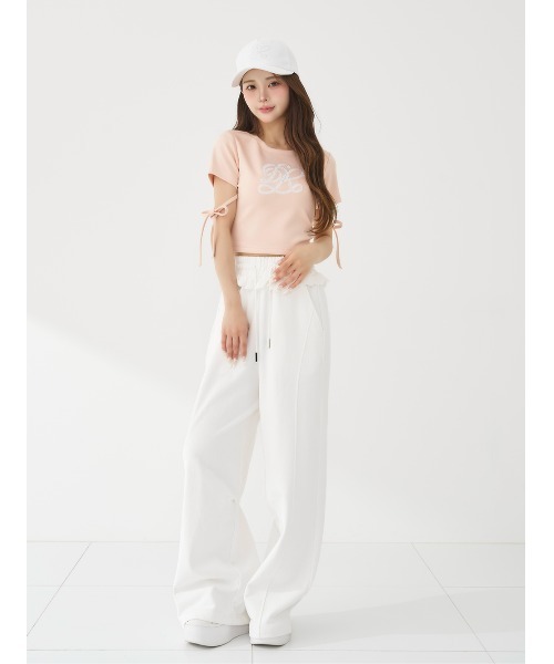 Darich(ダーリッチ)の「シグネチャーDRレースロゴカットトップス(Tシャツ/カットソー・レディース・ピンク/ホワイト/ブラック・FREE)」の11枚目の写真