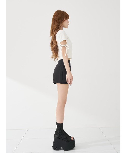 Darich(ダーリッチ)の「シグネチャーDRレースロゴカットトップス(Tシャツ/カットソー・レディース・ピンク/ホワイト/ブラック・FREE)」の6枚目の写真