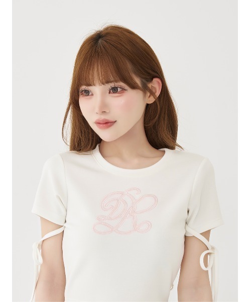 Darich(ダーリッチ)の「シグネチャーDRレースロゴカットトップス(Tシャツ/カットソー・レディース・ピンク/ホワイト/ブラック・FREE)」の12枚目の写真