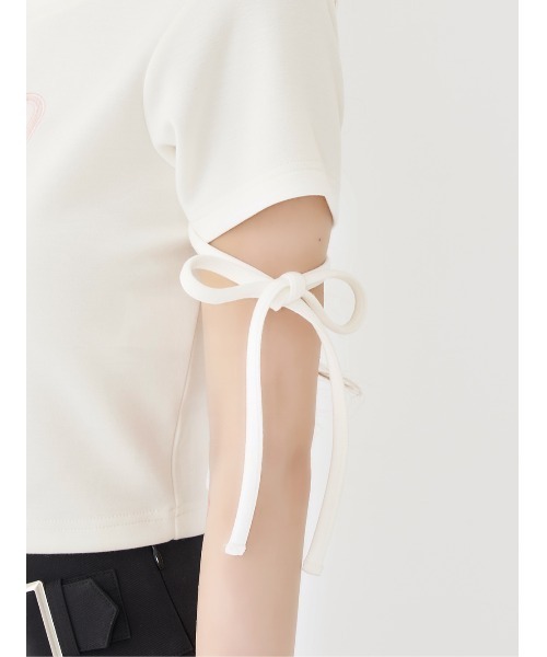 Darich(ダーリッチ)の「シグネチャーDRレースロゴカットトップス(Tシャツ/カットソー・レディース・ピンク/ホワイト/ブラック・FREE)」の14枚目の写真