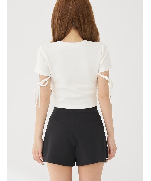 Darich(ダーリッチ)の「シグネチャーDRレースロゴカットトップス(Tシャツ/カットソー・レディース・ピンク/ホワイト/ブラック・FREE)」の16枚目の写真