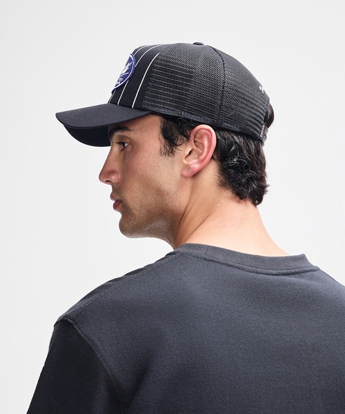 DEUS EX MACHINA(デウスエクスマキナ)の「FORECOURT TRUCKER コットン素材 ナイロンキャップ(キャップ・メンズ・スカイブルー系/ベージュ/ブラック・OS)」の8枚目の写真