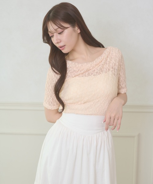 Ambre Neige(アンブルネージュ)の「assortment drape tops / アソートドレープトップス(Tシャツ/カットソー・レディース・ライトブルー/その他/アイボリー/ピンクベージュ・FREE)」の22枚目の写真