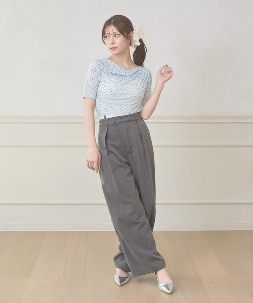 Ambre Neige(アンブルネージュ)の「assortment drape tops / アソートドレープトップス(Tシャツ/カットソー・レディース・ライトブルー/その他/アイボリー/ピンクベージュ・FREE)」の19枚目の写真