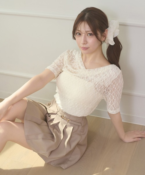 Ambre Neige(アンブルネージュ)の「assortment drape tops / アソートドレープトップス(Tシャツ/カットソー・レディース・ライトブルー/その他/アイボリー/ピンクベージュ・FREE)」の10枚目の写真