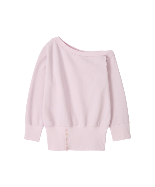 SALON DE YOHN（サロンドヨーン）の「One Shoulder Sweatshirt_ Ash Pink（その他トップス・レディース・その他・FREE）」の2枚目の写真