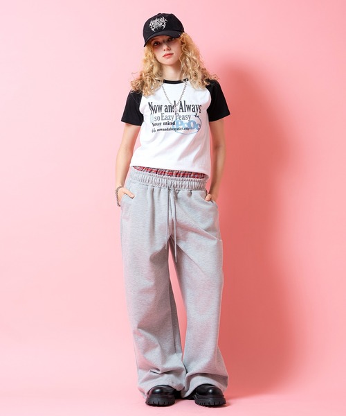 a.p.o.v.(エーピーオービー)の「a.p.o.v. クロップド丈ラグランY2KプリントTシャツ(レディース)(Tシャツ/カットソー・レディース・ブラック/ワイン/ネイビー・ONESIZE)」の7枚目の写真