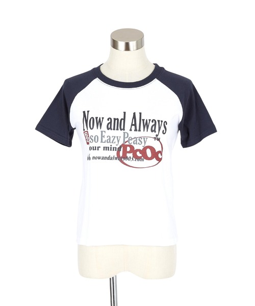 a.p.o.v.(エーピーオービー)の「a.p.o.v. クロップド丈ラグランY2KプリントTシャツ(レディース)(Tシャツ/カットソー・レディース・ブラック/ワイン/ネイビー・ONESIZE)」の16枚目の写真