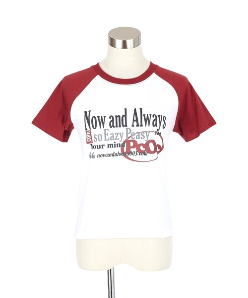 a.p.o.v.(エーピーオービー)の「a.p.o.v. クロップド丈ラグランY2KプリントTシャツ(レディース)(Tシャツ/カットソー・レディース・ブラック/ワイン/ネイビー・ONESIZE)」の11枚目の写真