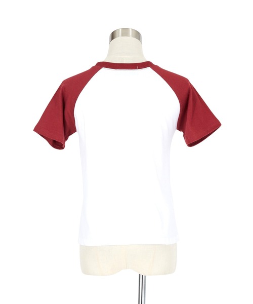 a.p.o.v.(エーピーオービー)の「a.p.o.v. クロップド丈ラグランY2KプリントTシャツ(レディース)(Tシャツ/カットソー・レディース・ブラック/ワイン/ネイビー・ONESIZE)」の12枚目の写真