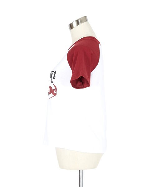 a.p.o.v.(エーピーオービー)の「a.p.o.v. クロップド丈ラグランY2KプリントTシャツ(レディース)(Tシャツ/カットソー・レディース・ブラック/ワイン/ネイビー・ONESIZE)」の13枚目の写真