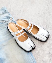 PAES/ぺイズ Double Buckle Mule metal