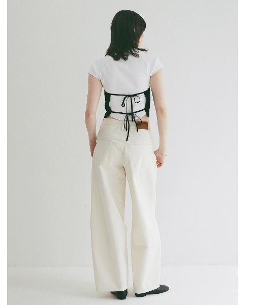 CLANE（クラネ）の「CLANE/クラネ/LOW WAIST BARREL PANTS（その他パンツ・レディース・アイボリー/ブラウン・1）」の20枚目の写真
