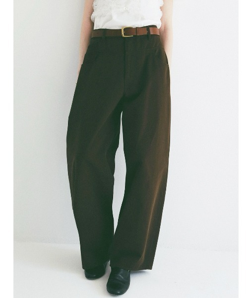 CLANE（クラネ）の「CLANE/クラネ/LOW WAIST BARREL PANTS（その他パンツ・レディース・アイボリー/ブラウン・1）」の7枚目の写真