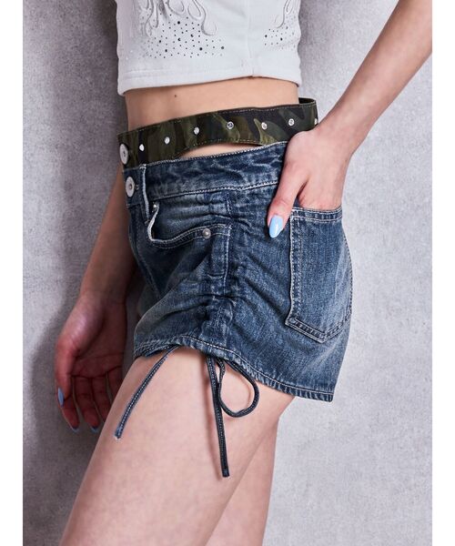 GYDA(ジェイダ)の「H/W camouflage レイヤードライクSPT(デニムパンツ・レディース・ブラック/ブルー・SMALL/MEDIUM)」の15枚目の写真
