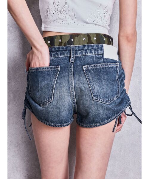 GYDA(ジェイダ)の「H/W camouflage レイヤードライクSPT(デニムパンツ・レディース・ブラック/ブルー・SMALL/MEDIUM)」の14枚目の写真