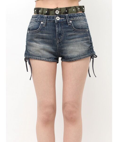GYDA(ジェイダ)の「H/W camouflage レイヤードライクSPT(デニムパンツ・レディース・ブラック/ブルー・SMALL/MEDIUM)」の13枚目の写真